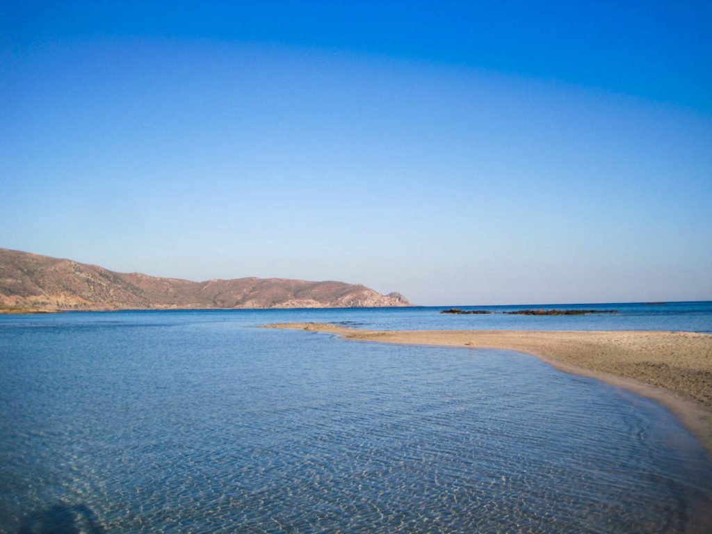 sand stretch of Elafonisi. The number one best beach in Crete