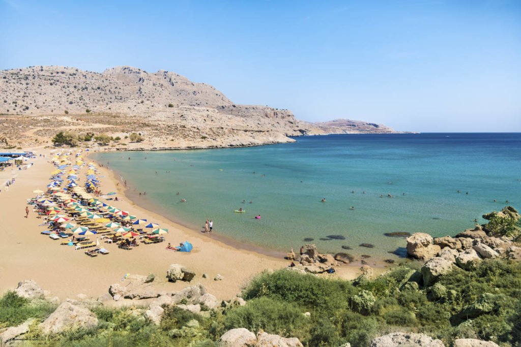 agathi beach sandy beach enclosed bay