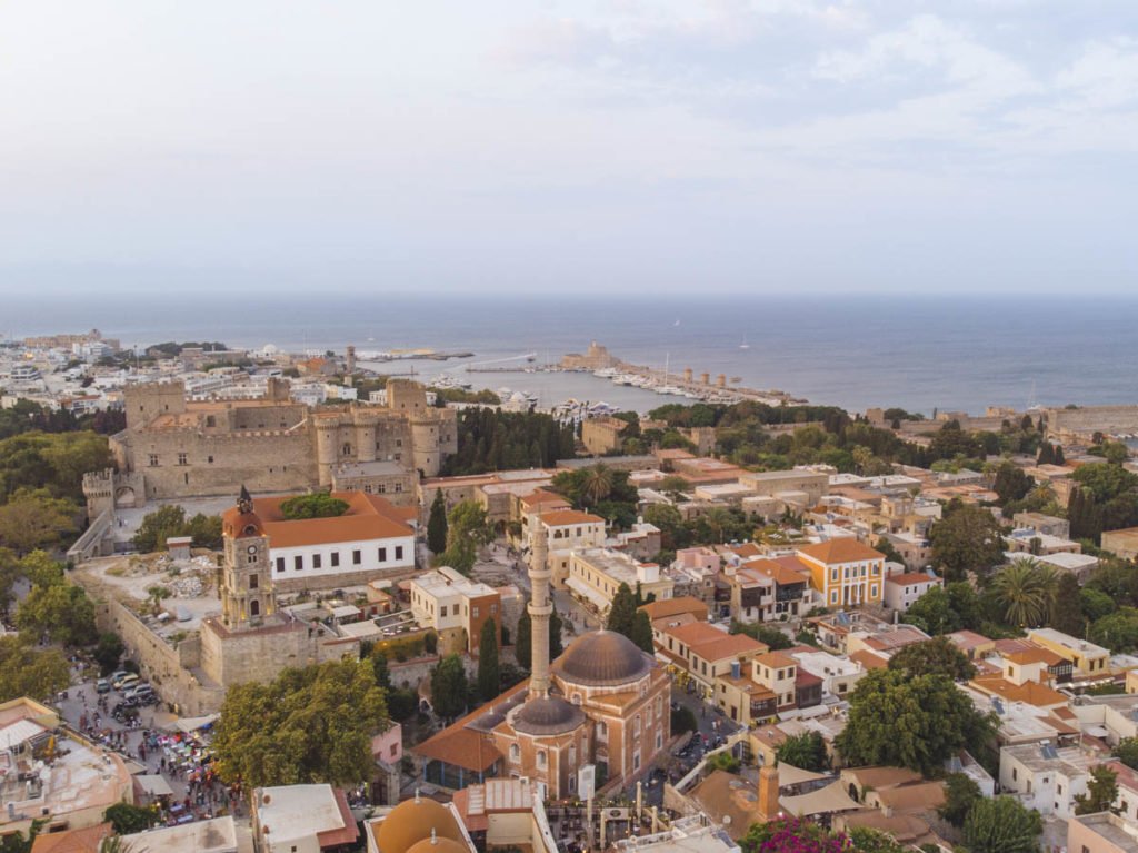 hottest greek island rhodes old town in October