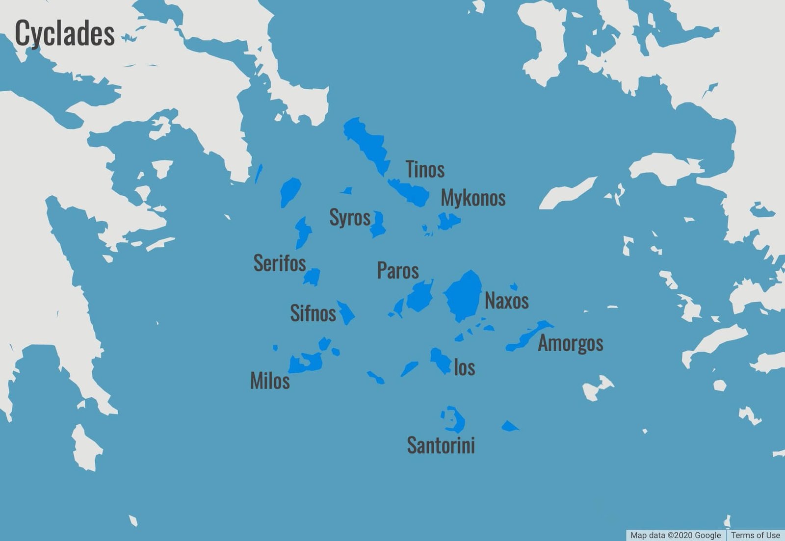 A Map Of The Greek Islands - Travel Maps - The Island Voyager