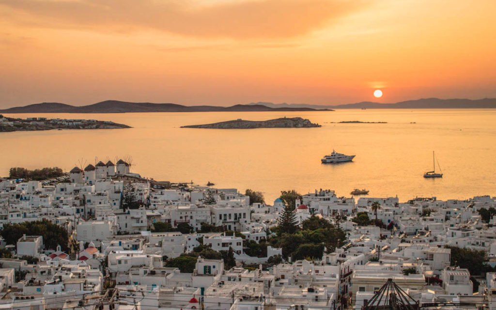 Best sunset view in Mykonos